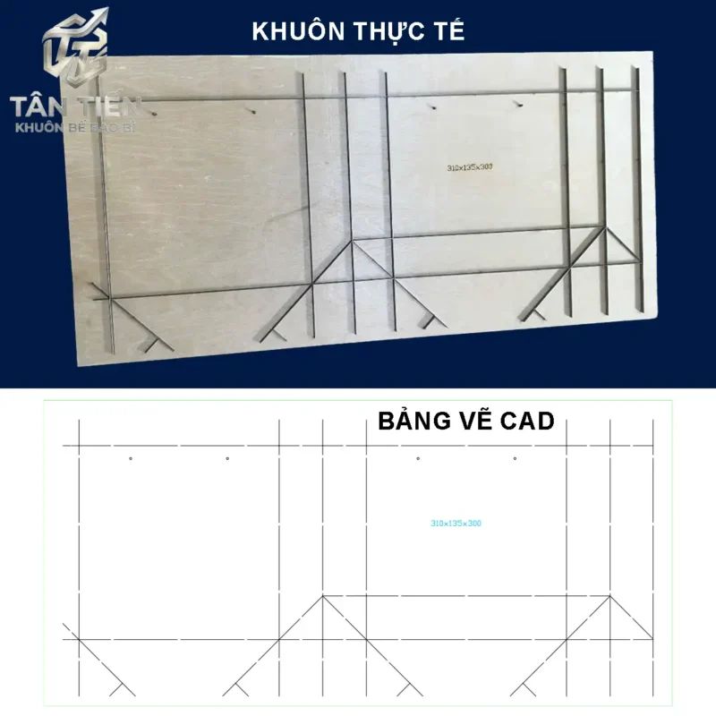 khuôn bế túi giấy bằng dao Nhật TTKT01